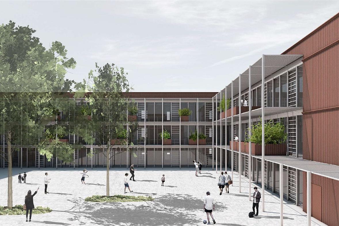 OKSTEIN Hochbau erhält Auftrag für Schulneubau in Korschenbroich